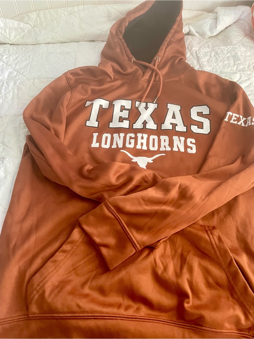 Colosseum Texas Longhorns Orange Hoodie with White Logo - Picture 3 of 5